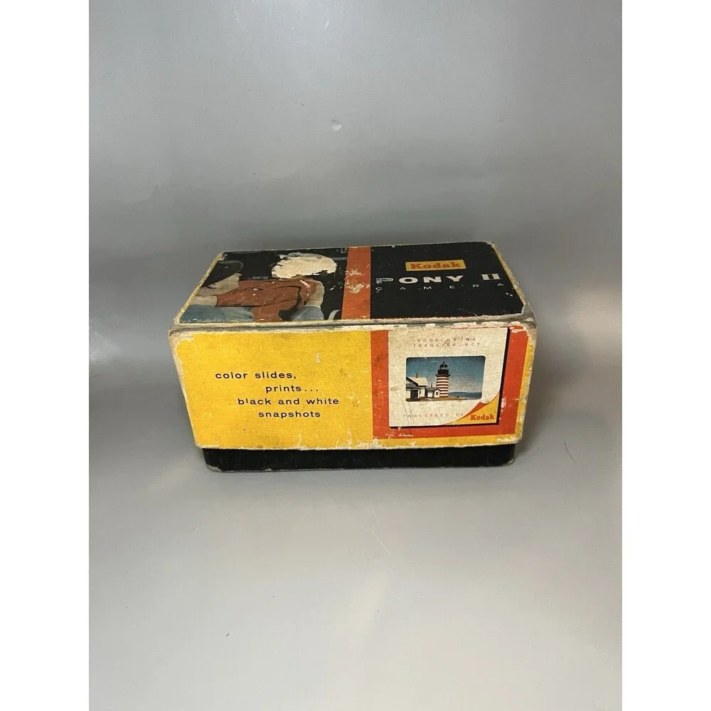 Antique Kodak Pony II 35mm Film Camera With Strap In Original Box